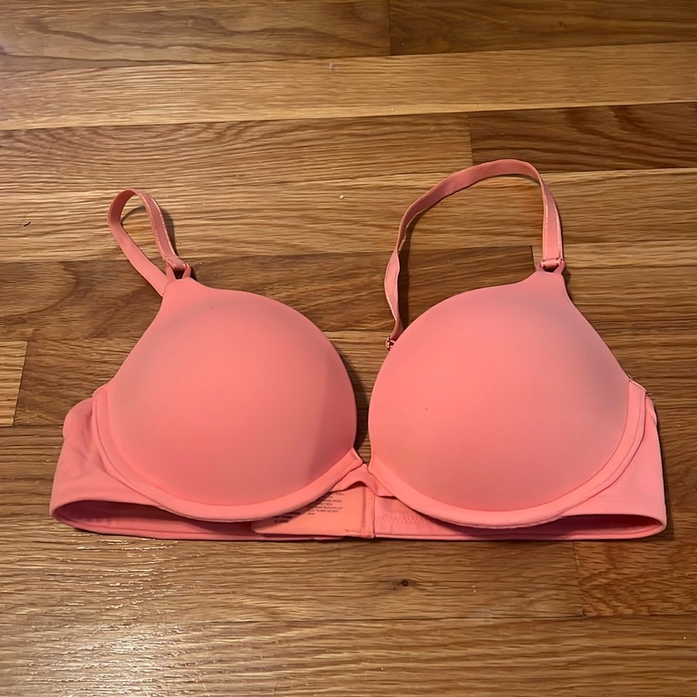 Soma Bra Embraceable Tailored Push Up Coral Pink‎ 34C Padded Adjustable